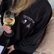 Black Long Sleeve - Cats & Wine Make Everything Fine
