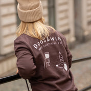 Brown Sweatshirt - Dogs & Wine Make Everything Fine