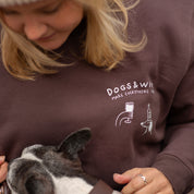 Brown Sweatshirt - Dogs & Wine Make Everything Fine