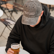 Musta denim-lippis - Barks & Beer Make All Problems Disappear 