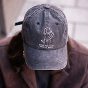 Musta denimlippis - Logo "Dogs. Because People Suck" 