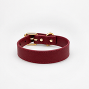Burgundy Dog Collar Thin
