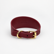 Burgundy Dog Collar Wide