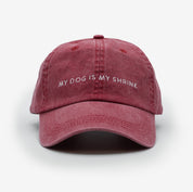 Red Denim Cap - My Dog Is My Shrink