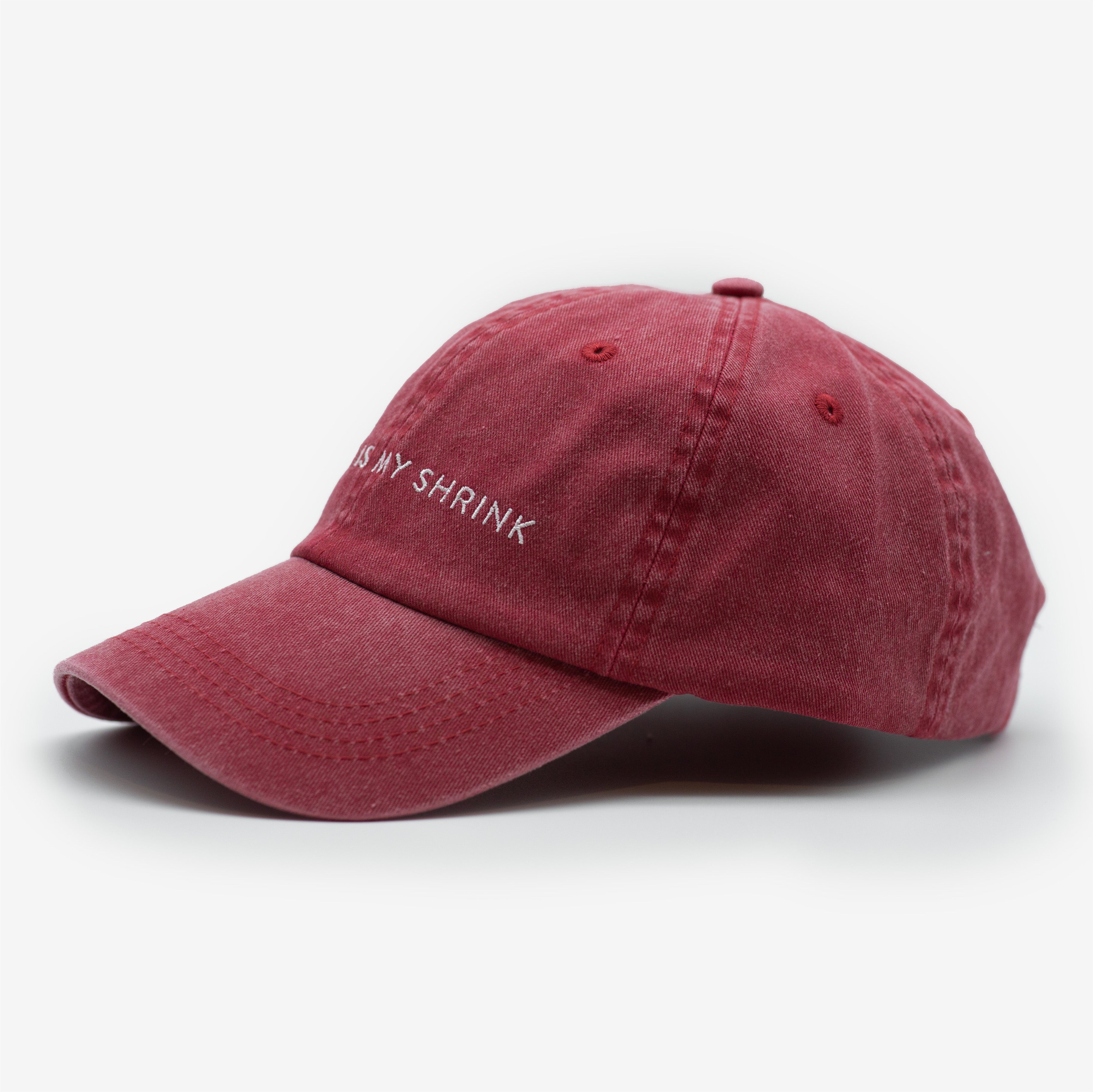 Red Denim Cap - My Dog Is My Shrink
