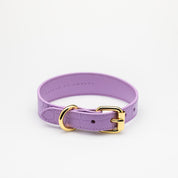 Violet Croco Dog Collar Thin